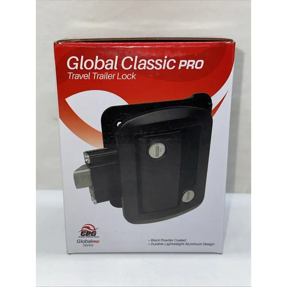 New Global Classic Pro Travel Trailer Lock TTL-43610-2006-1PK Black